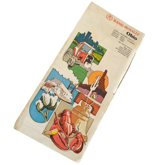Vintage Rand McNally Ohio Official Auto Road Map Mid 1980s Travel Ephemera USA. - Picture 2 of 16